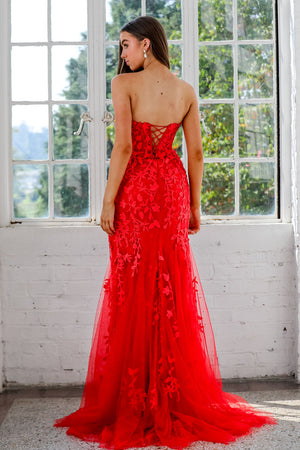 Miah Vega 24101 prom dress images. Miah Vega 24101 is available in these colors: Black, Lilac, Red.