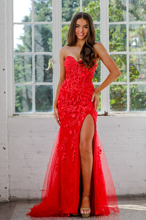Miah Vega 24101 prom dress images. Miah Vega 24101 is available in these colors: Black, Lilac, Red.