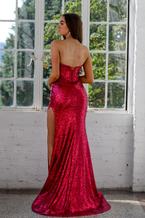 Miah Vega 24103 prom dress images. Miah Vega 24103 is available in these colors: Black, Berry, Gold, Red.