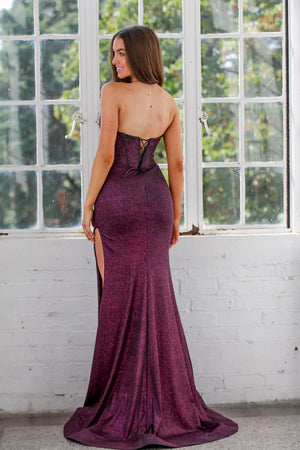 Miah Vega 24104 prom dress images. Miah Vega 24104 is available in these colors: Black, Black Raspberry, Fuchsia.