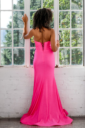 Miah Vega 24104 prom dress images. Miah Vega 24104 is available in these colors: Black, Black Raspberry, Fuchsia.