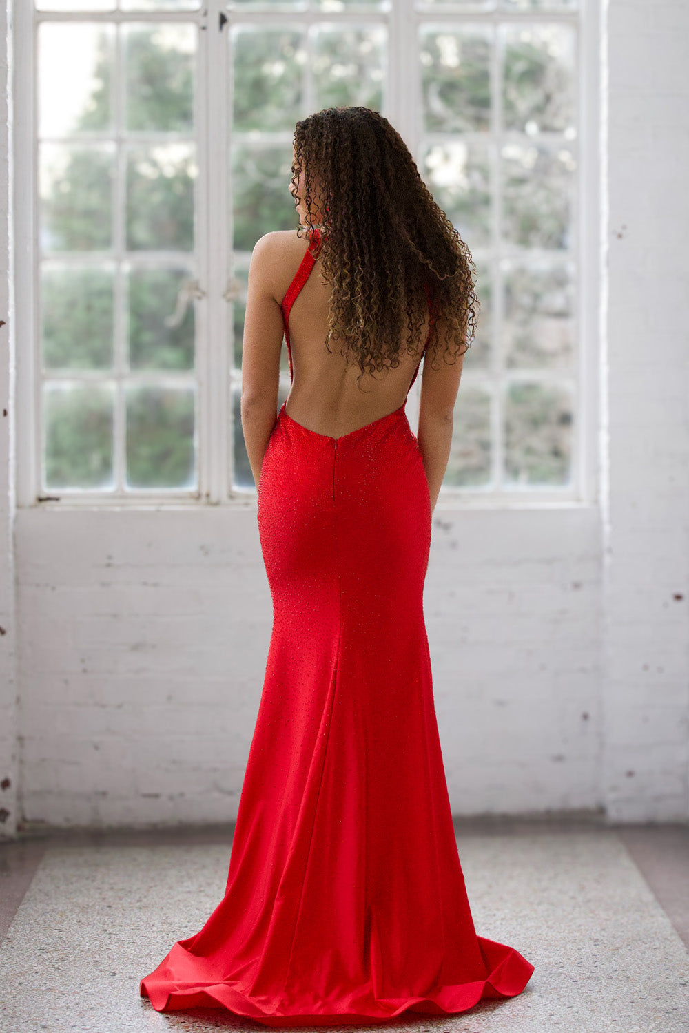 Miah Vega 24501 prom dress images.  Miah Vega 24501 is available in these colors: Black, Emerald, Navy, Red, White.