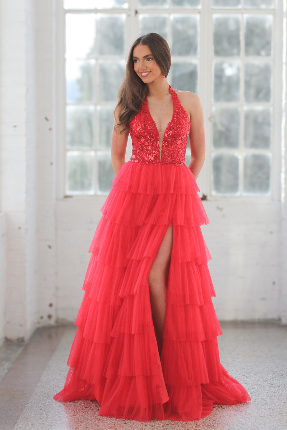 Miah Vega 24505 prom dress images.  Miah Vega 24505 is available in these colors: Black, Light Blue, Light Pink, Red, White, Yellow.