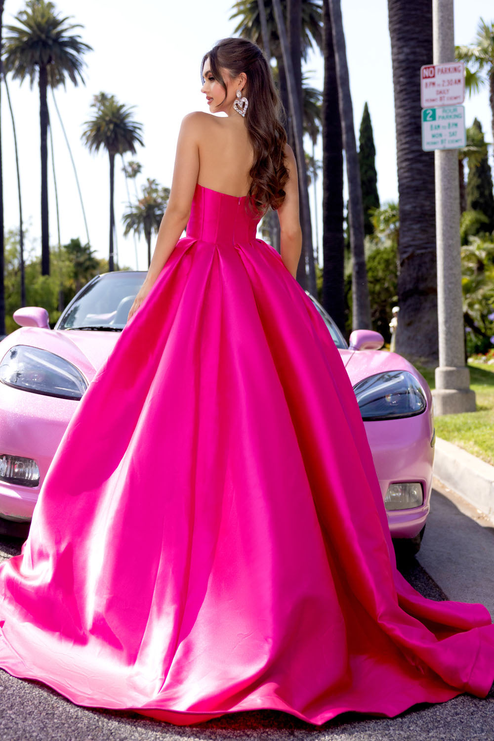 Portia and Scarlett PS25306 prom dress images.  Portia and Scarlett PS25306 is available in these colors: Hot Pink, White, Lilac, Royal, Black.