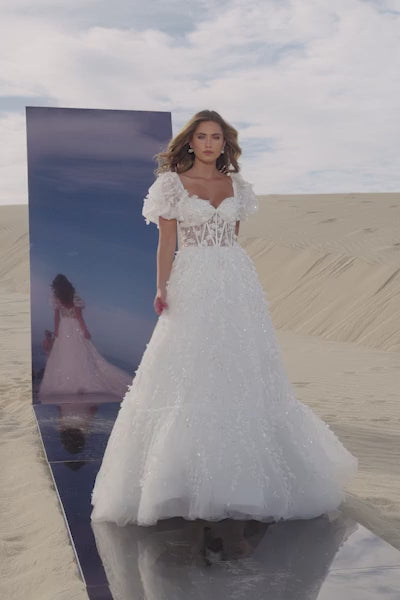 Sherri Hill 56813 prom dress video.  Sherri Hill 56813 is available in these colors: Ivory, Pink, Black, Red, Light Blue, Champagne.