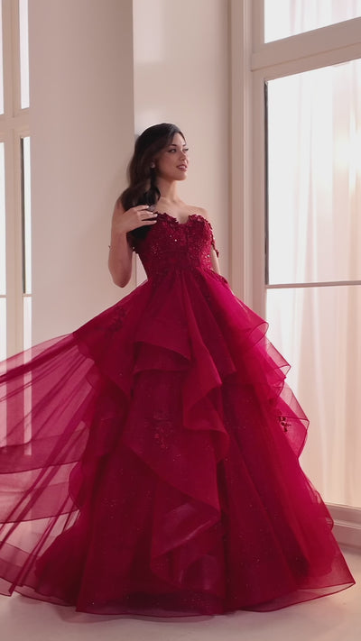 Ellie Wilde EW35084 prom dress video.  Ellie Wilde EW35084 is available in these colors: Bluebell, Teal, Royal Blue, Hot Pink, Emerald.