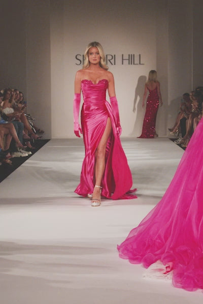 Sherri Hill 55230 prom dress video.  Sherri Hill 55230 is available in these colors: Navy, Blush, Black, Red, Ivory, Rose Gold, Dark Emerald, Fuchsia, Champagne, Pink, Gold, Rose, Royal.