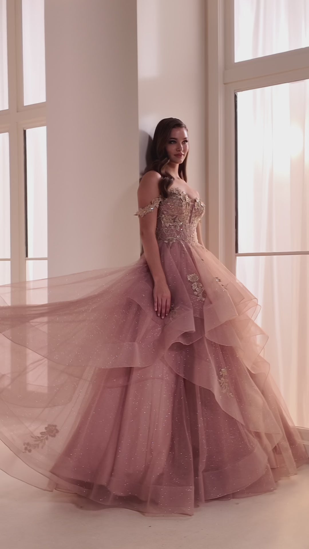 Ellie Wilde EW35084 prom dress video.  Ellie Wilde EW35084 is available in these colors: Bluebell, Teal, Royal Blue, Hot Pink, Emerald.