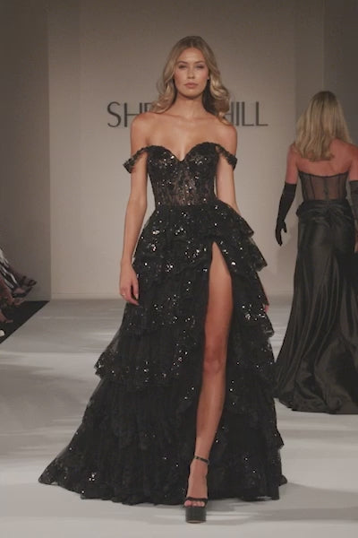 Sherri Hill 55500 blush prom dresses video.  Sherri Hill 55500 is available in these colors: Black, Ivory, Light Blue, Blush