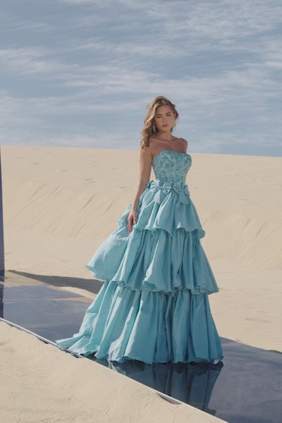 Sherri Hill 56838 prom dress video.  Sherri Hill 56838 is available in these colors: Lilac, Red Fuchsia, Bright Fuchsia, Light Blue, Aqua.