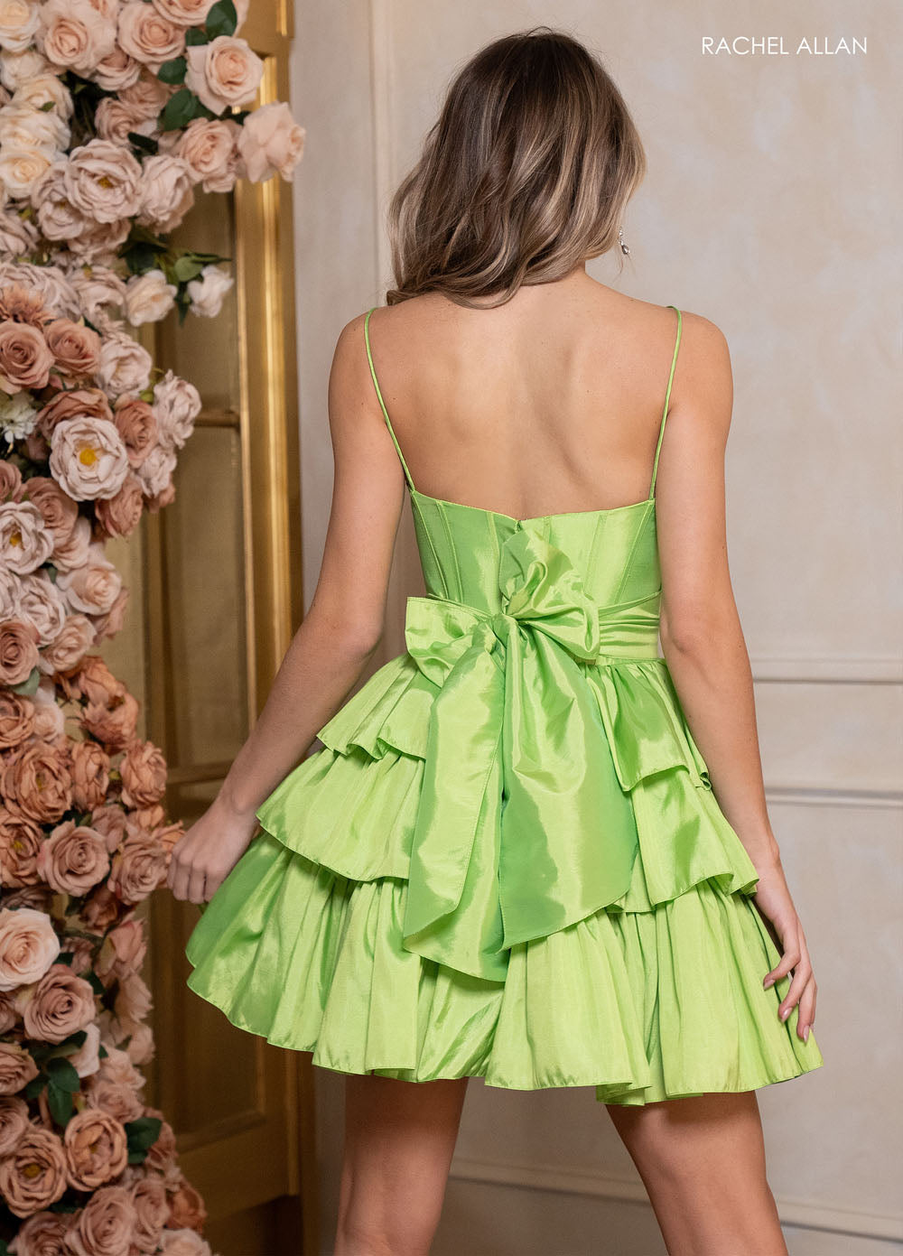Rachel Allan 40507 prom dress images. Rachel Allan 40507 is available in these colors: Black, Lime, Royal, Tangerine, Ultraviolet.