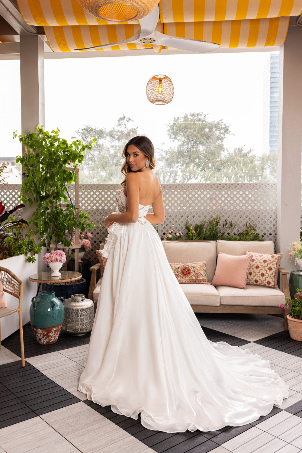 Rachel Allan 50368 prom dress images.  Rachel Allan 50368 is available in these colors: Powder Blue, White.