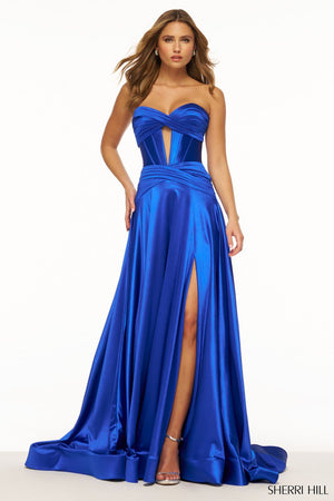 Sherri Hill 56396 prom dress images.  Sherri Hill 56396 is available in these colors: Black, Royal, Red, Moss, Dark Emerald, Ivory, Navy, Candy Pink, Fuchsia, Peacock, Silver, Teal, Purple, Gold, Wine, Rose Gold.