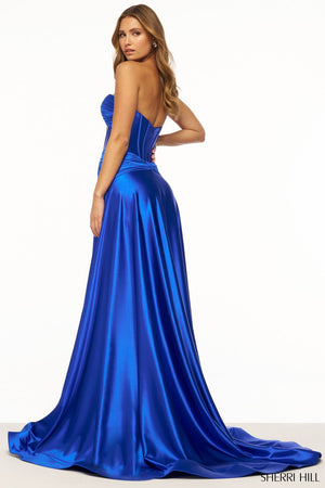 Sherri Hill 56396 prom dress images.  Sherri Hill 56396 is available in these colors: Black, Royal, Red, Moss, Dark Emerald, Ivory, Navy, Candy Pink, Fuchsia, Peacock, Silver, Teal, Purple, Gold, Wine, Rose Gold.
