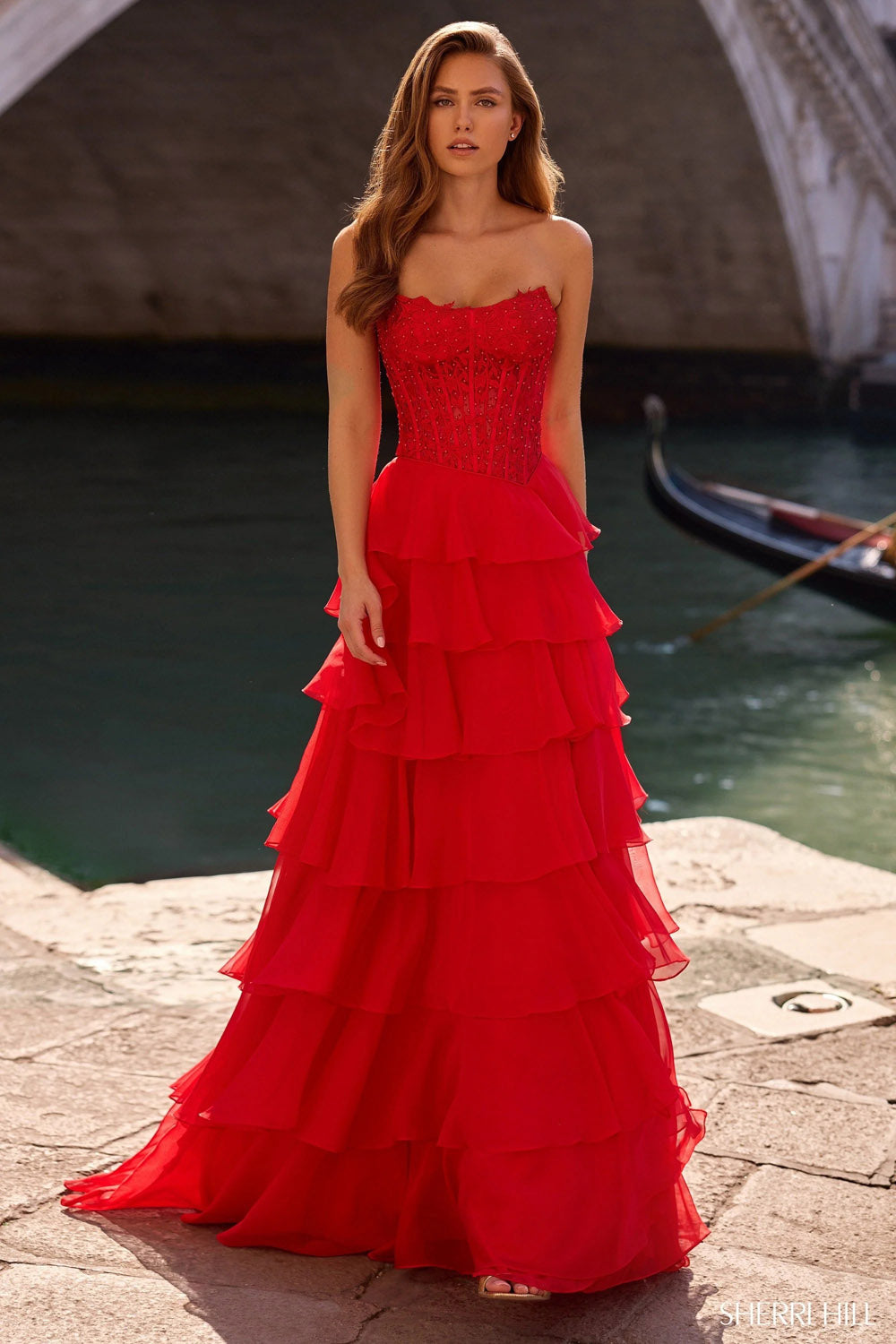 Sherri Hill 57336 prom dress images.  Sherri Hill 57336 is available in these colors: Periwinkle, Emerald, Lilac, Royal, Bright Pink, Navy, Ivory Nude, Light Blue, Red, Burgundy, Peacock, Coral, Black Nude.