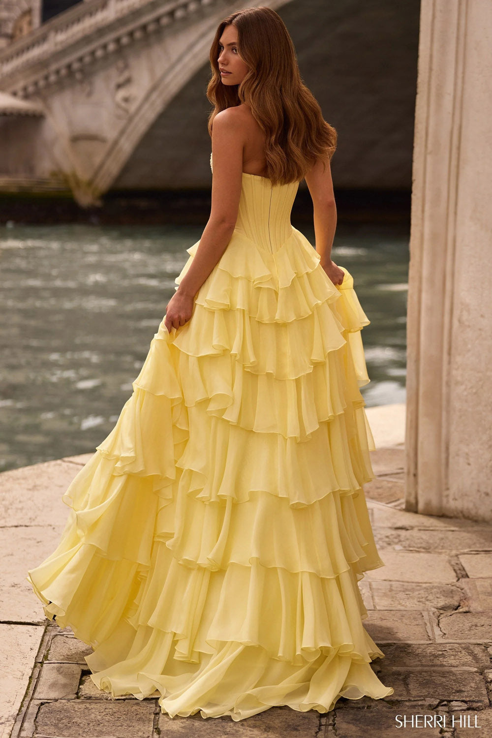 Sherri Hill 57541 prom dress images.  Sherri Hill 57541 is available in these colors: Wine, Coral, Blush, Aqua, Peacock, Yellow, Emerald, Royal, Periwinkle, Bright Pink, Lilac, Light Blue, Red, Navy, Black, Ivory, Magenta.