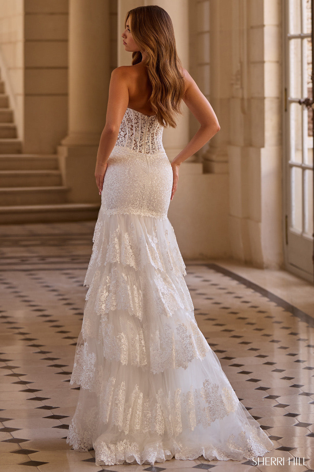 Sherri Hill 57646 prom dress images.  Sherri Hill 57646 is available in these colors: Blush, Light Blue, Red, Black, Navy, Ivory.