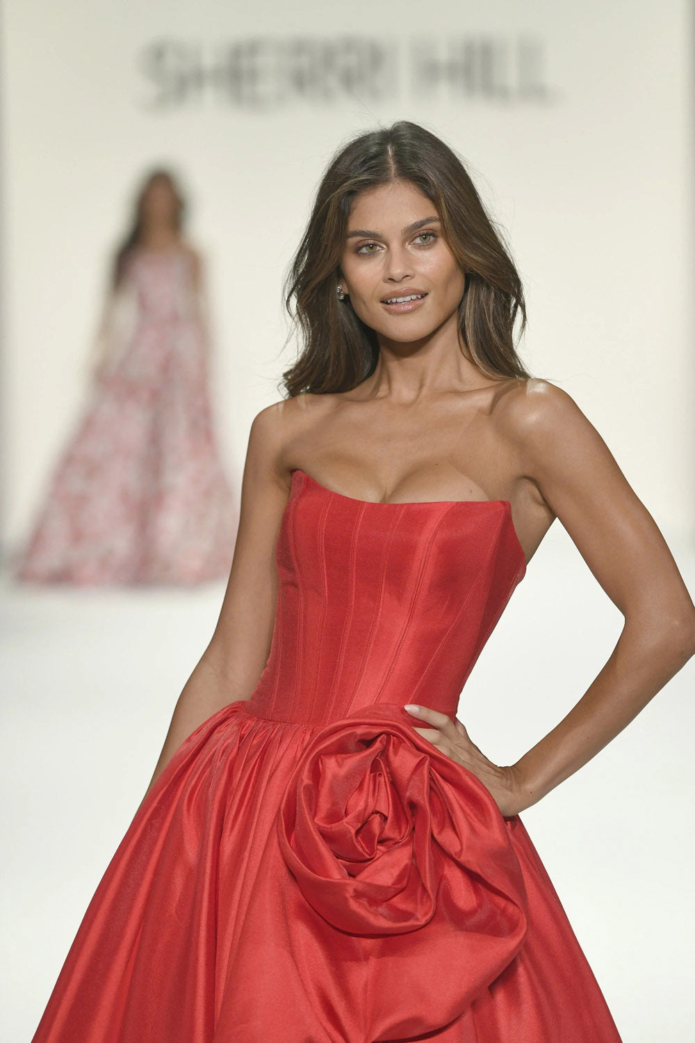 Sherri Hill 57778 prom dress images.  Sherri Hill 57778 is available in these colors: Yellow, Red, Ivory, Navy, Lilac, Light Blue, Black, Blush, Champagne, Fuchsia .