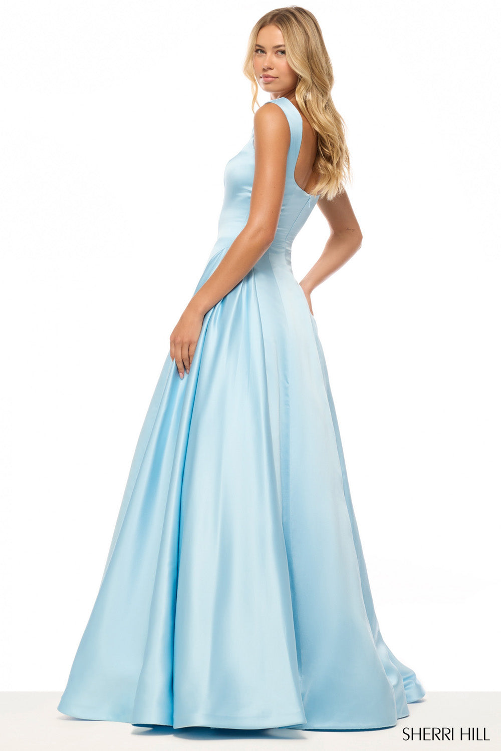 Sherri Hill 57835 prom dress images.  Sherri Hill 57835 is available in these colors: Bright Fuchsia, Aqua, Navy, Light Blue, Light Yellow, Periwinkle, Bright Pink, Candy Pink, Ivory, Royal, Red, Black, Emerald, Pink .
