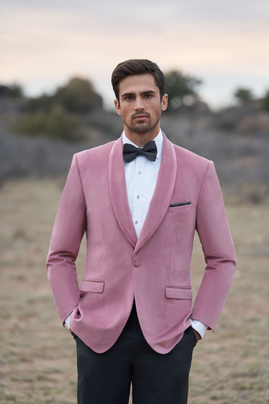 Blush Pink Tuxedo Suit