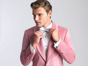 Dusty Rose Venice Velvet Slim Fit Tuxedos