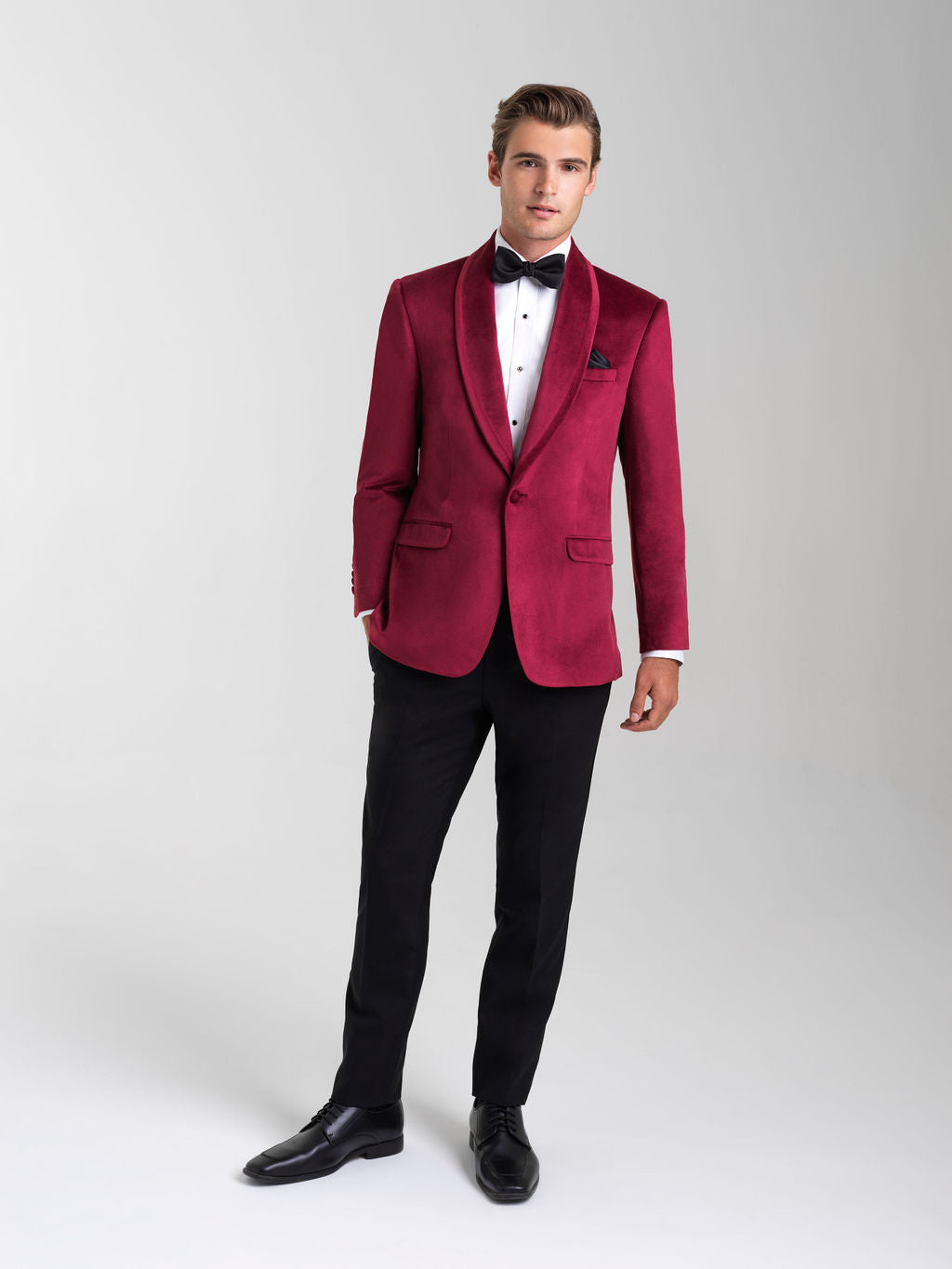 Red Ultra Slim Fit Tuxedo Pants