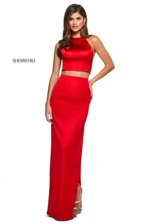 Sherri Hill 53650 prom dress images.  Sherri Hill 53650 is available in these colors: Black, Navy, Ruby, Blush, Berry, Teal, Emerald, Royal, Rose, Red.