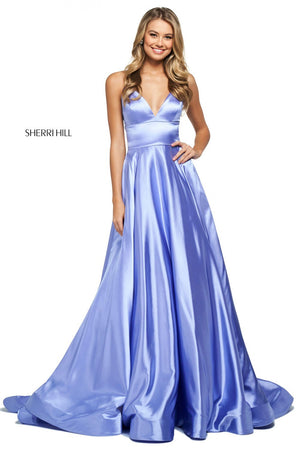 Sherri Hill 53885 prom dress images.  Sherri Hill 53885 is available in these colors: Black, Bright Pink, Ivory, Teal, Coral, Emerald, Lilac, Yellow, Red, Mocha, Gunmetal, Royal.