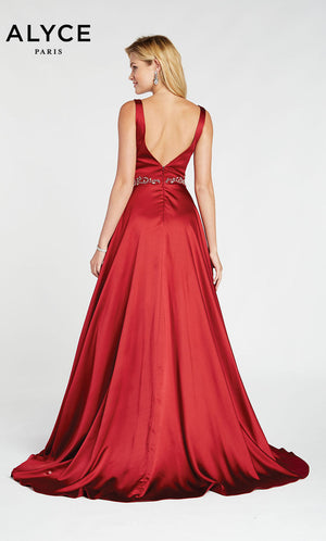 Alyce Paris 1422 prom dress images.  Alyce Paris 1422 is available in these colors: Emerald,  Yellow,  Royal,  Claret.