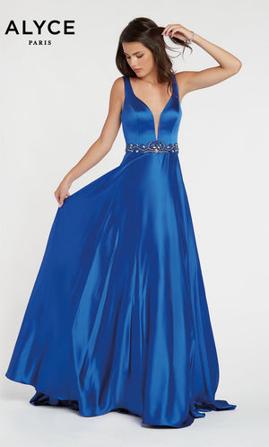 Alyce Paris 1422 prom dress images.  Alyce Paris 1422 is available in these colors: Emerald,  Yellow,  Royal,  Claret.
