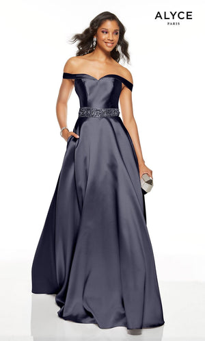 Alyce Paris 1502 prom dress images.  Alyce Paris 1502 is available in these colors: Pink Alabaster, Sea Glass, Red, French Blue, Midnight.