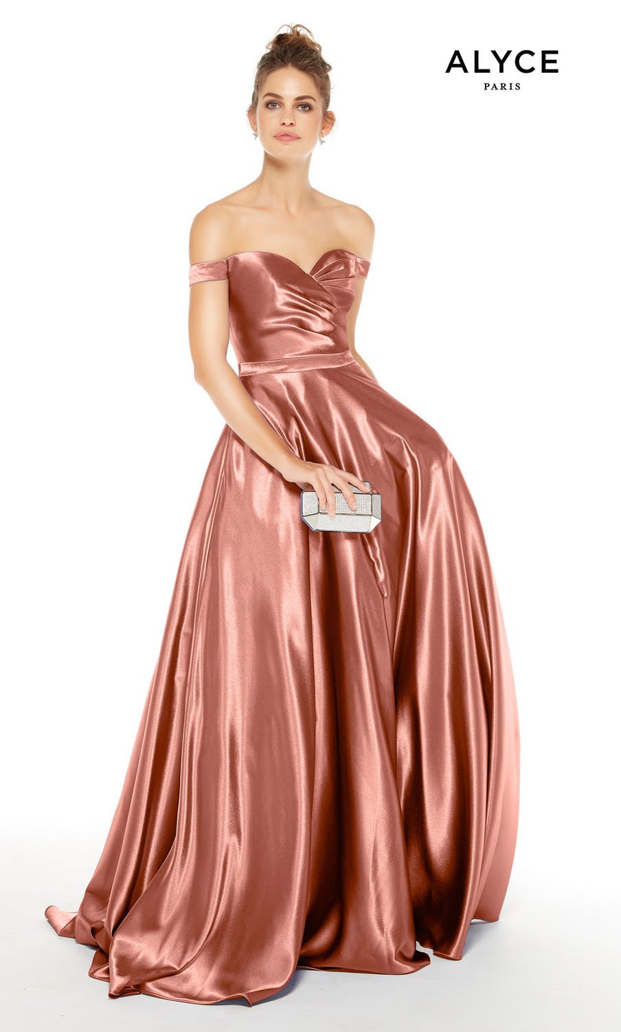 Alyce Paris 1528 prom dress images.  Alyce Paris 1528 is available in these colors: Antique Rose, Lavender Violet, Midnight, Dripping Diamonds  Silver , Pink Champagne.