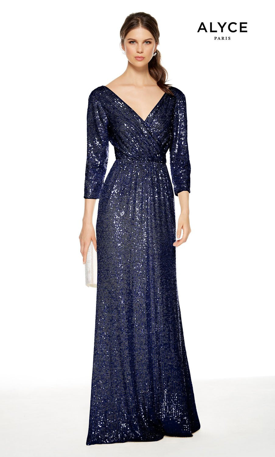 Alyce Paris 27358 prom dress images.  Alyce Paris 27358 is available in these colors: Sand, Wine, Navy.