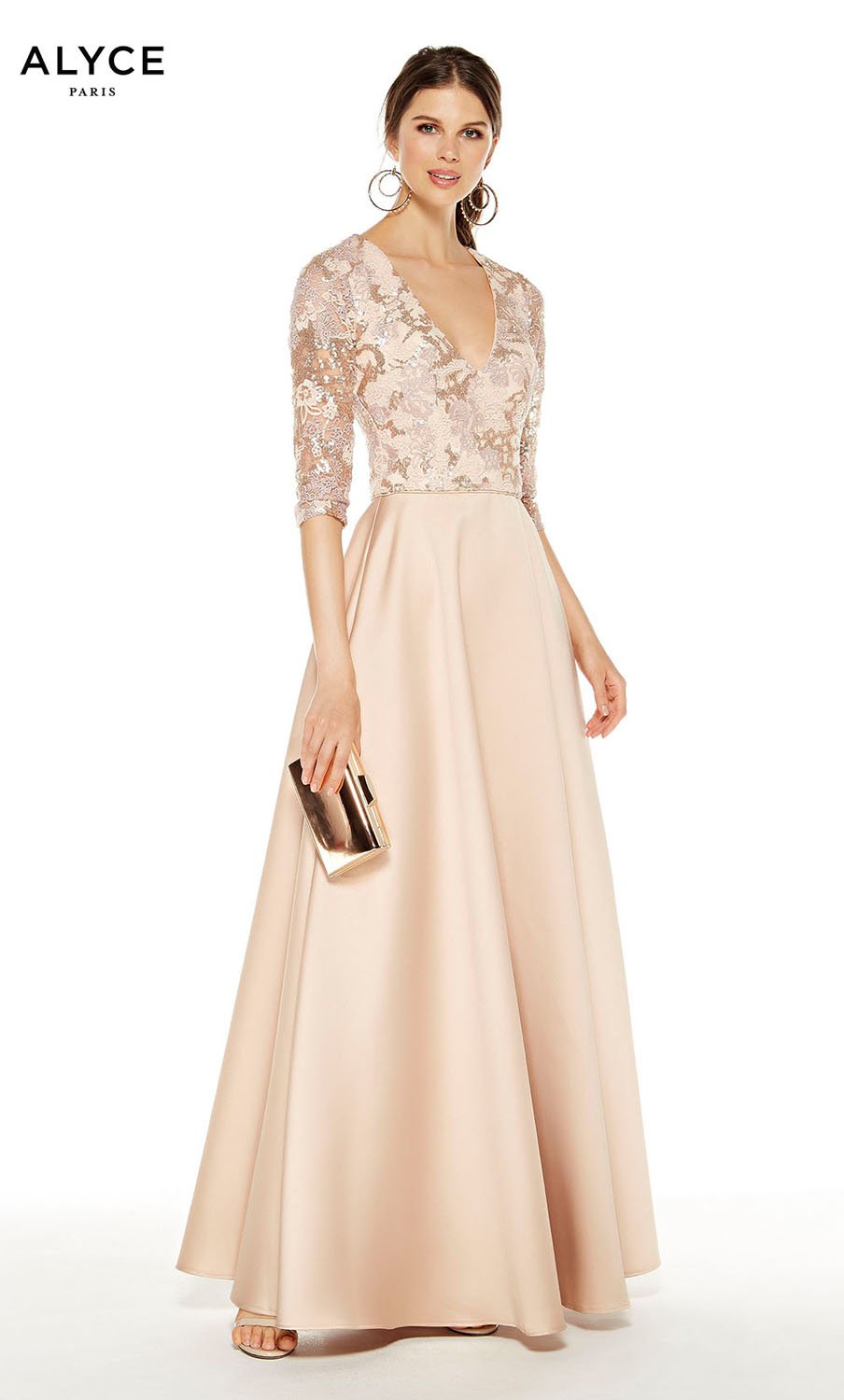 Alyce Paris 27388 prom dress images.  Alyce Paris 27388 is available in these colors: Latte, Navy.