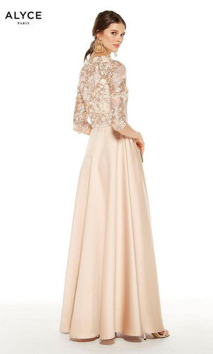 Alyce Paris 27388 prom dress images.  Alyce Paris 27388 is available in these colors: Latte, Navy.