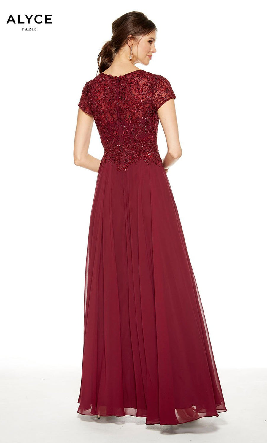 Alyce Paris 27389 prom dress images.  Alyce Paris 27389 is available in these colors: Burgundy, Cashmere Rose, Navy.