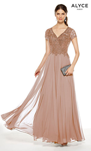 Alyce Paris 27389 prom dress images.  Alyce Paris 27389 is available in these colors: Burgundy, Cashmere Rose, Navy.