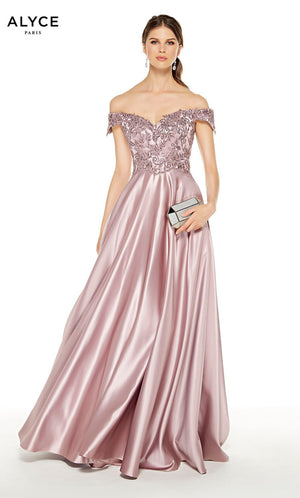 Alyce Paris 27393 prom dress images.  Alyce Paris 27393 is available in these colors: Cashmere Rose, Navy.