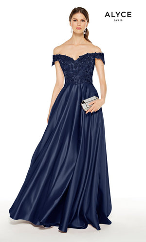 Alyce Paris 27393 prom dress images.  Alyce Paris 27393 is available in these colors: Cashmere Rose, Navy.