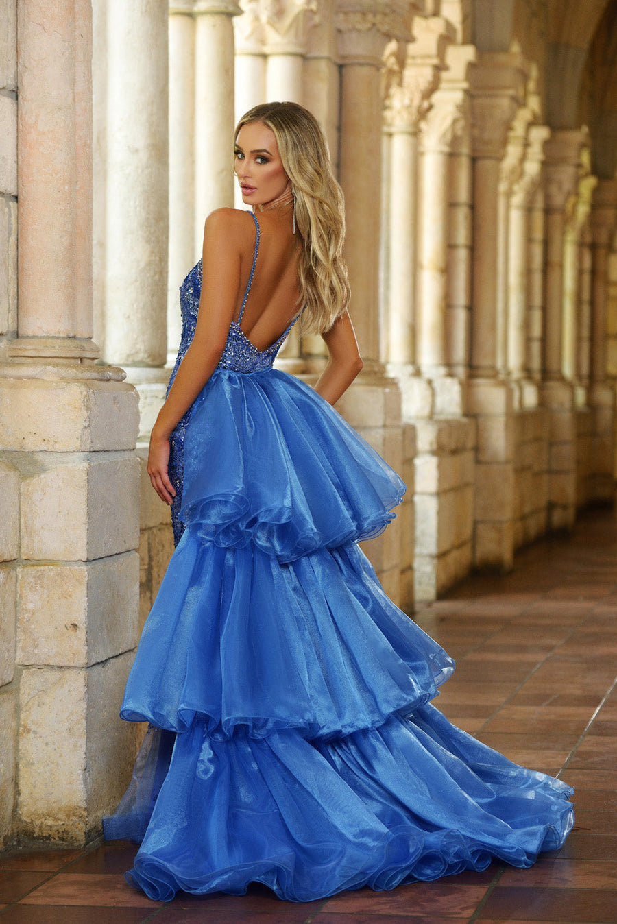 Ava Presley 38813 prom dress images.  Ava Presley 38813 is available in these colors: Periwinkle, Hot Pink.