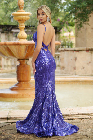 Ava Presley 38817 prom dress images.  Ava Presley 38817 is available in these colors: Hot Pink, Purple.