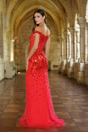 Ava Presley 38836 prom dress images.  Ava Presley 38836 is available in these colors: Red, Emerald.
