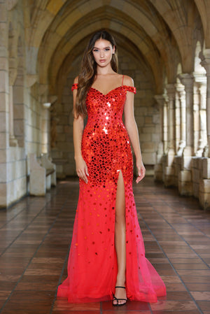 Ava Presley 38836 prom dress images.  Ava Presley 38836 is available in these colors: Red, Emerald.