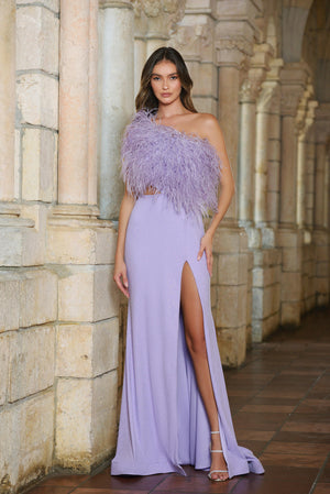 Ava Presley 38841 prom dress images.  Ava Presley 38841 is available in these colors: Lilac, Aqua, Black.