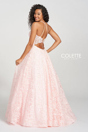 Colette CL12204 prom dress images.  Colette CL12204 is available in these colors: Blush, Lilac.