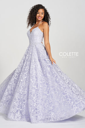 Colette CL12204 prom dress images.  Colette CL12204 is available in these colors: Blush, Lilac.