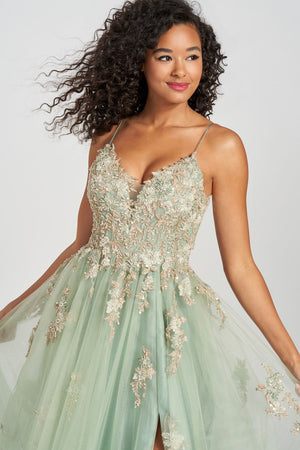 Colette CL12207 prom dress images.  Colette CL12207 is available in these colors: Ivy, Vintage Rose.