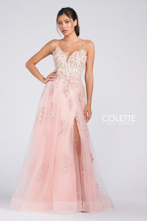 Colette CL12207 prom dress images.  Colette CL12207 is available in these colors: Ivy, Vintage Rose.