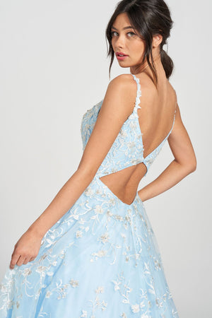 Colette CL12210 prom dress images.  Colette CL12210 is available in these colors: Sky Blue.