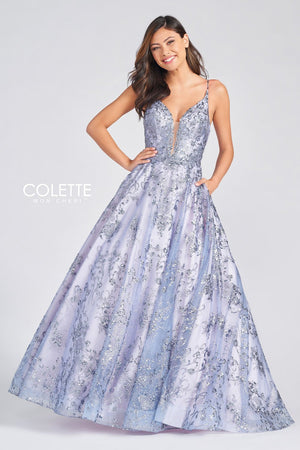 Colette CL12259 prom dress images.  Colette CL12259 is available in these colors: Dusty Lilac, Magenta.